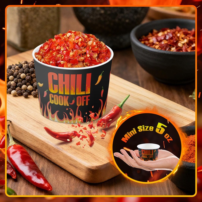 ARQRHTLY Chili Cook Off Party Supplies Set with 200 Disposable