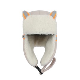 Winter Furry Trapper Hat for Kids Thermal Thicken Ear Flaps Bomber Hat Fleece Lined Warm Beanie Cap with Neck Protection Cute Animal Ears Boys Girls Windproof Hat Cap with Ear Cover for Skating Skiing