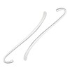 YYANGZ 15PCS Silver Plated Smooth Bookmark, Hook Bookmark, Jewelry Making