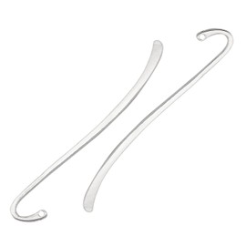 YYANGZ 15PCS Silver Plated Smooth Bookmark, Hook Bookmark, Jewelry Making Charms