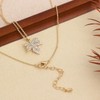 Jean Beau Gold Maple Fall Leaf Pendant Necklaces for Women,
