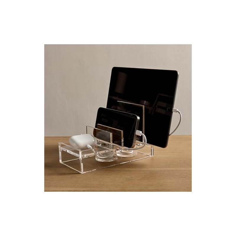 russell+hazel Acrylic Tech Collator, Charging Station for Phone, Tablets and