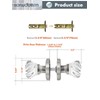 SORWDUERM 1 Pack Crystal Door Knobs Nickel Door Knob Brushed