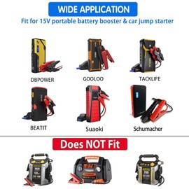 15V Power Adapter Supply for Car Jump Starter, Litter-Robot II 2 Bubble, Open Air Self Cleaning Litter Box Power Cord