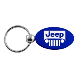 Jeep Grill Oval Key Ring (Blue)