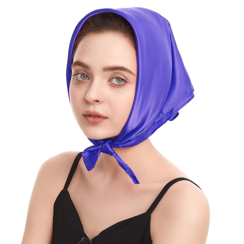 Zando Silk Head Scarf Wrap Neck Scarf Women Silk Feeling