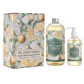ROMIIE ZOI ROMIIE ZOI Hand Soap Gift Set, 750ml Refill + 236ml Liquid Soap, Cruelty-Free, Moisturizing Formula with Essential Oils For Sensitive Skin, Lemon Verbena Scent, For Kitchen & Bathroom