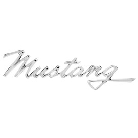 United Pacific F6802 Tripe Chrome Die-Cast “Mustang” Script Emblem, Badge Replacement, Double-Sided Tape, Easy Installation – ONE Unit