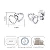 Philip Jones Sterling Silver Niece Quote Heart Link Earrings