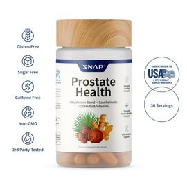 Snap Supplements - Natural Prostate Supplement for Men - Saw Palmetto Extract & Turmeric - Urinary Tract Health - 3rd party tested:_1 Bottle