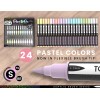 TOOLI-ART 24 Flexible Brush Tip Acrylic Paint Pens Markers Set