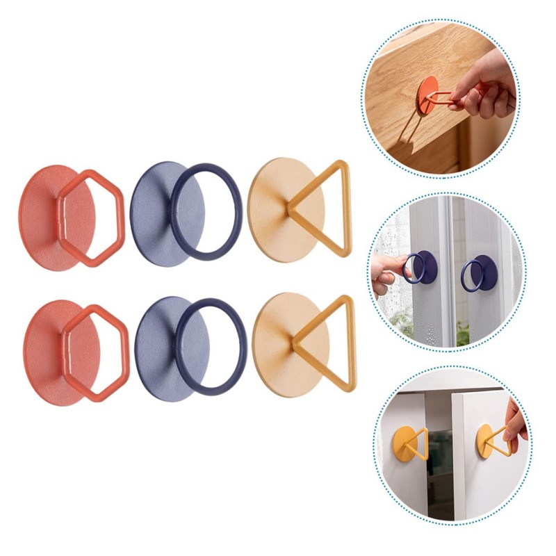 LALAFINA Door Handle Set 6pcs Gold Handles for Wardrobe Cabinet