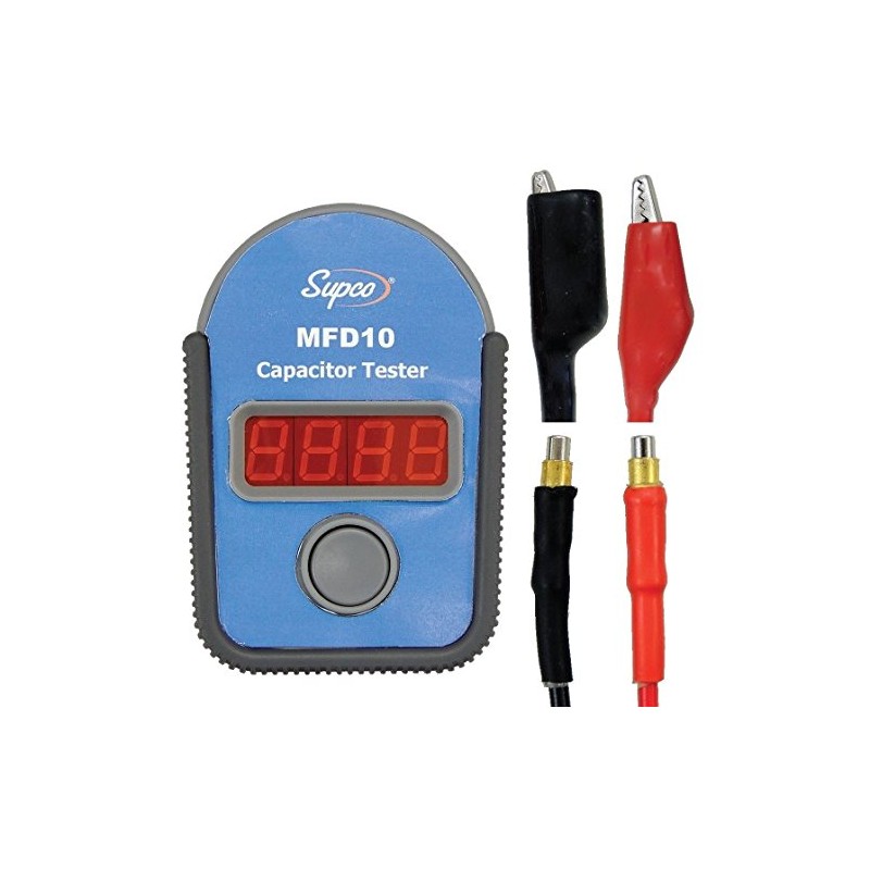Supco Capacitor Tester MFD10 w/ LED Display, 0.01 to 10000mF