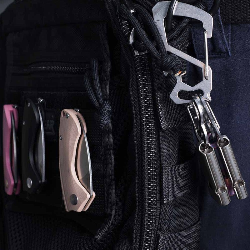 TACRAY Carabiner Keychain Clip, Anti-lost key holder and Quick Release
