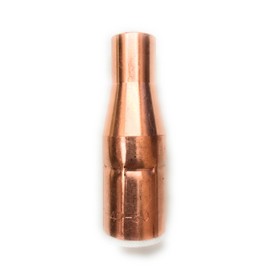 Tregaskiss 401-42-50 Brass Bottleneck Slip-On MIG Welding Nozzle (1/2" Bore, 1/8" Recess, 2 Ports, NPT Outlet)