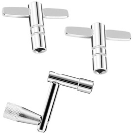 DACUAN Universal Drum Key Tuner, 3 Pack Drum Keys, Chrome-Plated Steel Drum Tuning Key with Continuous Standard Motion Speed key Percussion Hardware Tool