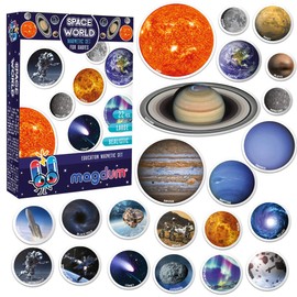magdum SPACE Photo Solar System Learning Magnets for kids- Planet Astronomy Universe Galaxy Magnets for Fridge- Magnetic EDUcational toys toddlers baby 3 year- Astrology Planets Space-lover BEST GIFT