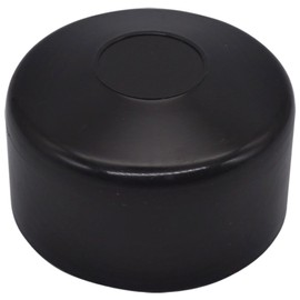 SKIR'CO Pack of 20 Fence Post Caps Round 60 mm Black Plastic Caps for Round Fence Posts Fence Post Covers Black RAL 9005 Colour