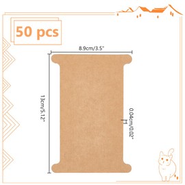 PH PandaHall 50pcs Storage Ribbon Spools Organiser Embroidery Floss Bibbon for Thread Holder Empty Cardboard Yarn Spool for Cotton Thread Cross Stitch Craft DIY Sewing 13 x 8.9 cm