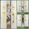 Moquin Double Front Door Lock Set, Polished Brass Square Front