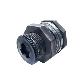 JoyTube NPT 1.5” Female PVC Heavy-Duty Bulkhead Fitting with Plug Silicon Seal Gasket Water Tank Connector for 2.56 Inch Hole Saw Rain Barrels, Aquariums 1Pcs (Thickened Version)