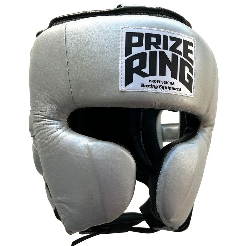 PRIZE RING "Professional SX" Lightweight Headgear, Grey Silver/Black (L)