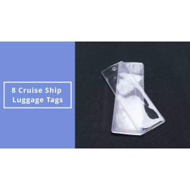 Easy Read Register 4 Cruise Luggage Tag Holders (Narrow) w/ Loops for Royal Caribbean and Celebrity