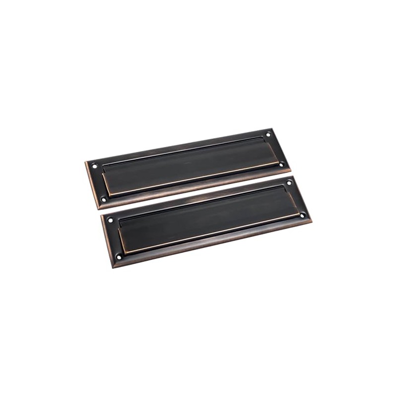 QCAA Solid Brass Mail Slot, with Solid Brass Interior Back