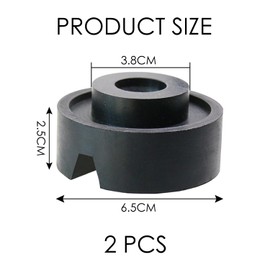 2 PCS Trolley Jack, Rubber Mat Trolley Jack, Low Profile Trolley Jack, Car Jack Kit, Camper Jack Pad (Black)