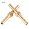4 Pieces 4-4 mm Brass Fitting Hose Barb Splicer Mender