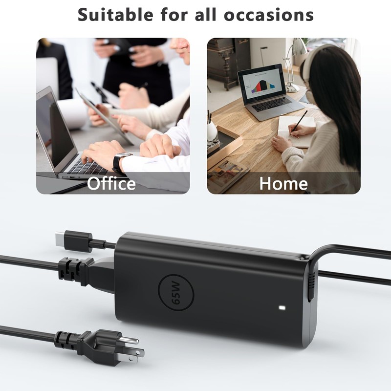 GKLSPL 60W 65W USB-C Adapter Fits for Dell Laptop Charger