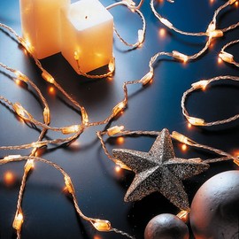 hellum Micro-Lichterkette, 100 transparente Filament Lichter, warm, 220V strombetrieben, innen IP20, Kabel transparent, 580105