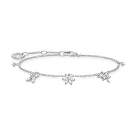 THOMAS SABO A2027-051-14 Women's Bracelet Butterfly Stones White 925 Sterling Silver, Sterling Silver, Cubic Zirconia