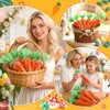 JANYUN 60 Set Clear Easter Carrot Cone Shaped Treat Bags
