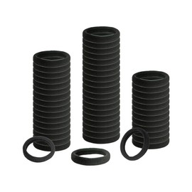 Black Seamless Hair Bands, 50Pcs Hair Bobbles for Women, High Elasticity Hair Ties no Damage 4cm Towel Ring, Ponytail Holders