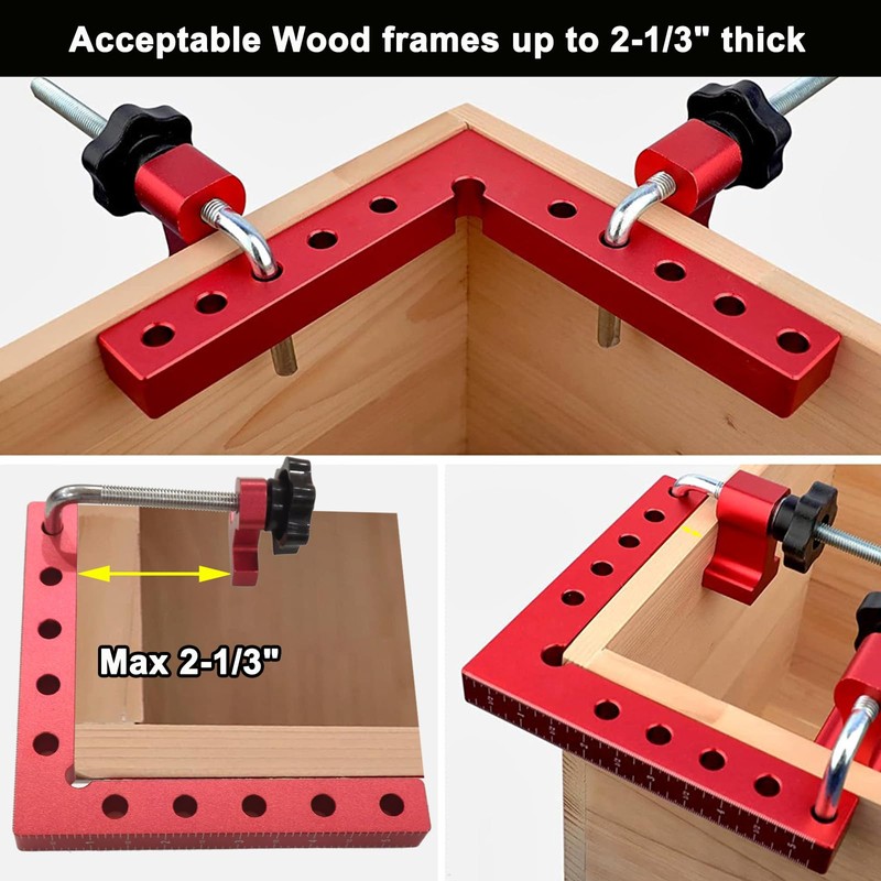 90 Degree Positioning Squares Right Angle Clamps for Woodworking -