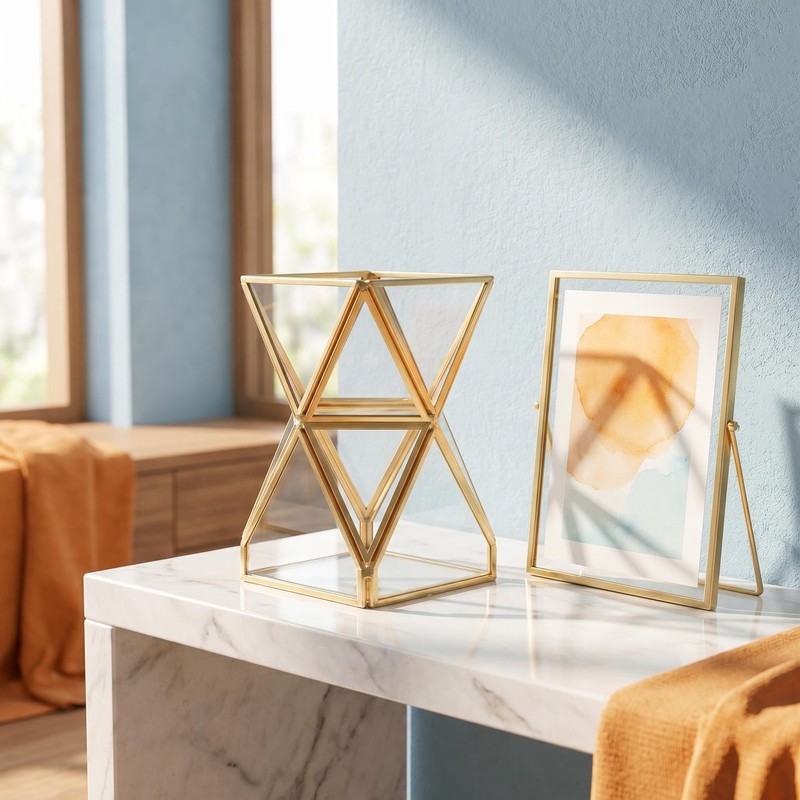 JIARI Glass Pen Holder Cup for Desk, Pencil Cup Holder,