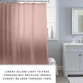 Bath Bliss 2 Pack PVC Heavy Weight Shower Curtain Liner | 4G | 70" x 72" | Rust Resistant Copper Grommets | Magnetic Hem | Pink
