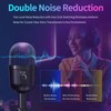 LRUFOB USB Gaming Condenser Microphone for PC/Desktop,192kHz/24Bit,Noise Cancellation,Monitoring,Quick Mute &