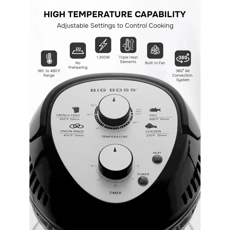 GraniteStone Air Fryer Toaster Oven Combo 16Qt Kitchen Countertop