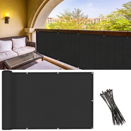 SUNLAX Custom Size 2'6"x5' Black Fence Covering Privacy Screen Windscreen with Bindings & Grommets,Heavy Duty for Commercial and Residential, 90% Blockage, Cable Zip Ties Included