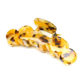 QinGoo Yellow Hair Clip, Hair Accessories, Exquisite Hair Clips for Fine, Medium, Thick, Short, Medium Hair, 1 Piece (9.6 cm x 4.2 cm, Yellow)
