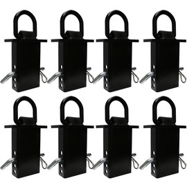 Boxer Heavy Duty Trailer Adjustable Stake Pocket ½” D Ring Tie Down - for Flatbed Trucks and Utility Trailers with Standard 2x4” Stake Pocket - 8 Pack