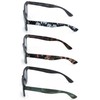 V.W.E. 3 Pairs Matte Military Camouflage Print Classic Comfortable Reading