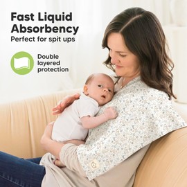 Organic Burp Cloths Baby Girl, Boy - 6-Pack Large Baby Burp Cloths, Burping Cloths for Babies, Boys, Girls, Cotton Burp Cloth, Spit Up Burp Rags, Newborn Burp Clothes, Burp Cloths Neutral (Prairie)