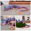 3D Printed Cherry Blossom Crystal Dragon, Articulated Movable Dragon Model