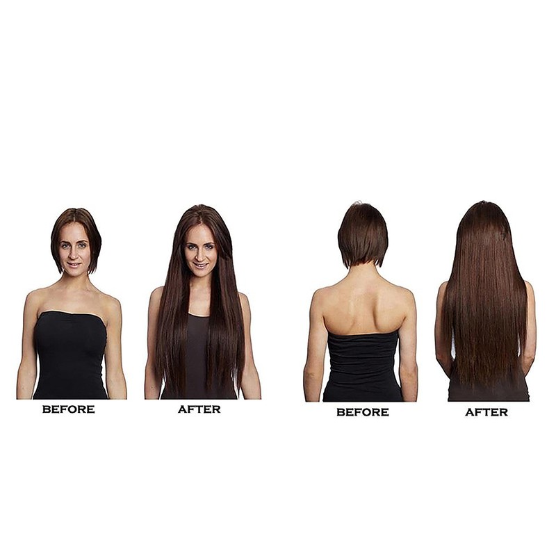 XUANHEFA Human Hair Ring Loop Hair Tip Extensions Remy Hair