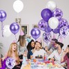 Mbsomnus Pack of 60 Balloons Birthday Purple Balloons Wedding 30