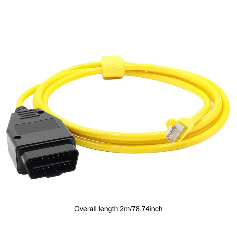 Yellow Cable 2M Data Line 12V RJ45 Adapter Ethernet to