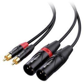 Cable Matters Dual RCA to XLR Unbalanced Interconnect Cable 1.8m, 2 RCA to 2 XLR Male Cable (Dual XLR to RCA Cable)